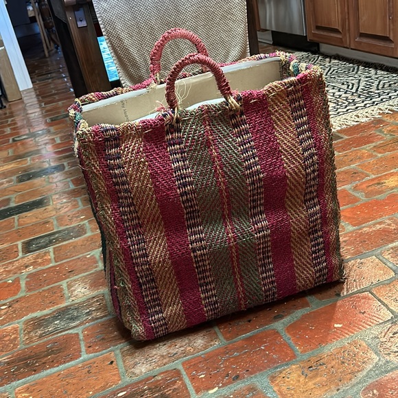 Sisal beach bag 19X19X8 - Picture 6 of 6